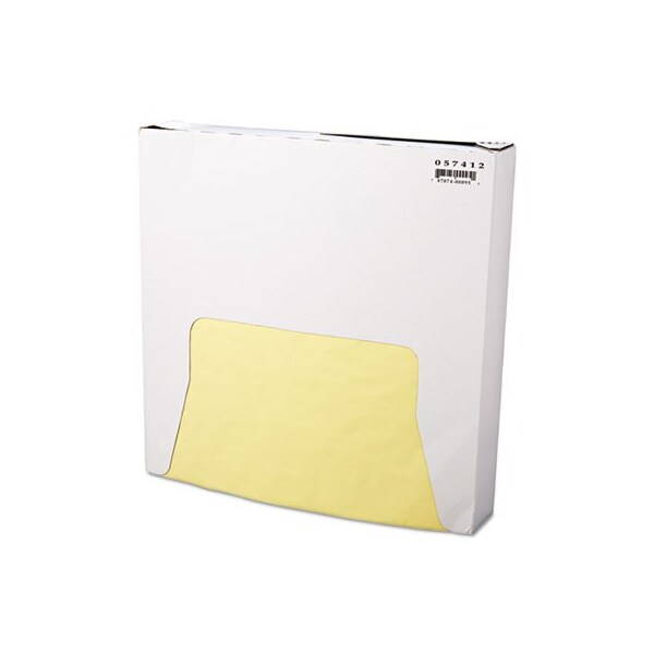 Bagcraft GREASE-RESISTANT PAPER WRAPS AND LINERS, 12 X 12, YELLOW, 5PK 057412 - main